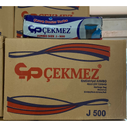 ÇEKMEZ ENDÜSTRİYEL ÇÖP POŞETİ JUMBO 500GR (SİYAH)