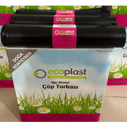 ECOPLAST DOĞA ÇÖP POŞETİ 120*150 CM 700GR (SİYAH)