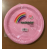 RENKLİ PLASTİK TABAK 22 CM 25'Lİ