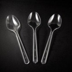 Şeffaf Plastik Lüks Kaşık 2.80 gr 100'Lü x 40 Paket ( 4.000 Adet )