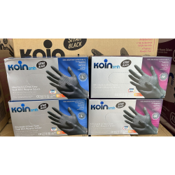 Koin Ultra Güçlü Elmas Yüzey Pudrasız Nitril Muayene Eldiveni Siyah 50'Li x 20 Paket ( 1.000 Adet )