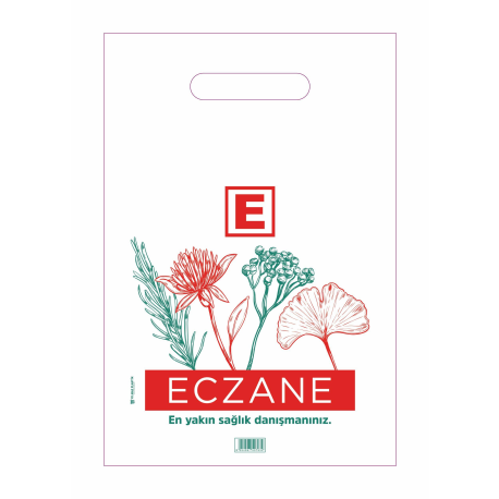 ECZANE BASKILI EL GEÇME POŞET 16*27 CM 400'LÜ