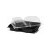 ÖZGE 2 BÖLMELİ MİKRODALGA HAMBURGER KAP + KAPAK