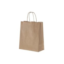 BÜKÜM SAPLI KAĞIT ÇANTA ESMER 25*12*31 CM (NATÜREL)