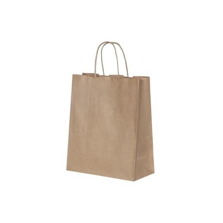 BÜKÜM SAPLI KAĞIT ÇANTA ESMER 25*12*31 CM (NATÜREL)