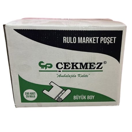 ÇEKMEZ ŞEFFAF MANAV RULO POŞET BÜYÜK 200'LÜ