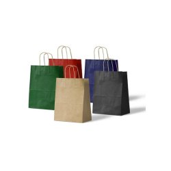 BÜKÜM SAPLI KAĞIT ÇANTA ESMER 18*8*24 CM (RENKLİ)
