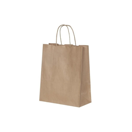 BÜKÜM SAPLI KAĞIT ÇANTA ESMER 18*8*24 CM (NATÜREL)