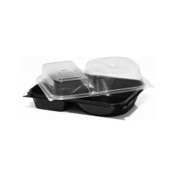 DİPACK 2 BÖLMELİ MİKRODALGA HAMBURGER KAP + KAPAK