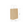 BÜKÜM SAPLI KAĞIT ÇANTA ESMER 25*12*31 CM (NATÜREL)