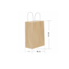 BÜKÜM SAPLI KAĞIT ÇANTA ESMER 18*8*24 CM (NATÜREL)