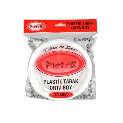 PLASTİK TABAK 17 CM 10'LU