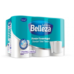 BELLEZA STANDART TUVALET KAĞIDI 12'Lİ (180 YAPRAK)