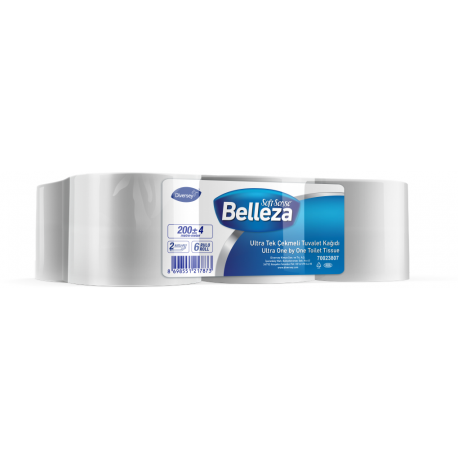 BELLEZA ULTRA İÇTEN ÇEKMELİ TUVALET KAĞIDI 6'LI 5.75 KG (200 METRE)