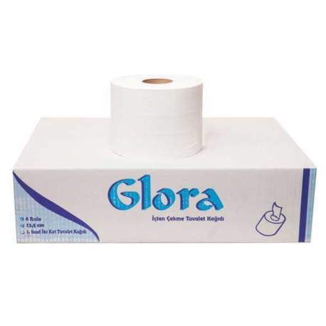 GLORA İÇTEN ÇEKMELİ TUVALET KAĞIDI 6'LI 4 KG