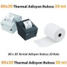 TERMAL RULO KAĞIT 80MM*30METRE 10'LU